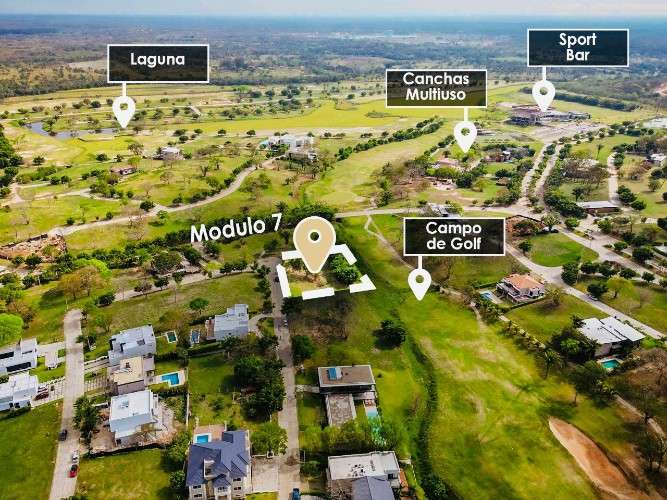 Urubó golf - terreno de 943 m2 en venta sobre hoyo 368963998