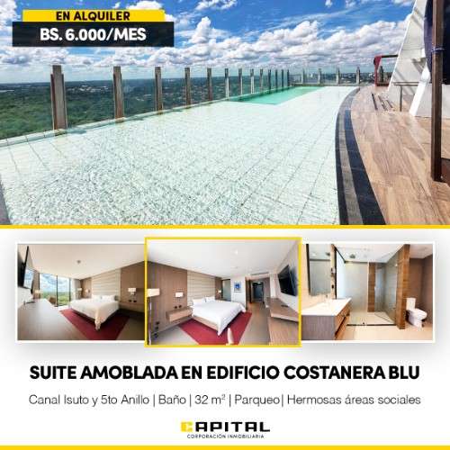 Suite amoblada en alquiler en edificio costanera blu1878458749