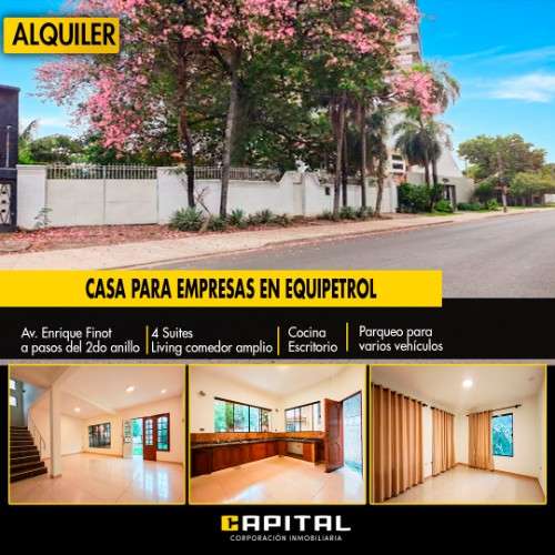 Amplia casa en alquiler para oficinas en equipetrol407790698