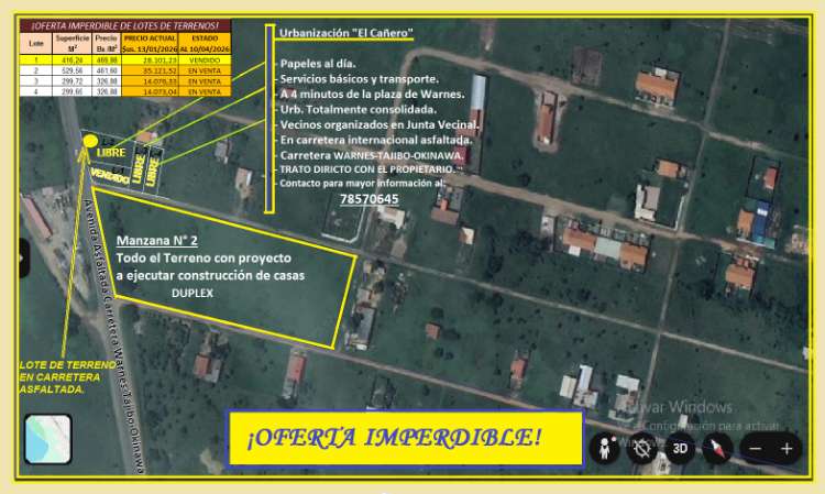 Lote de terreno en oferta953879269