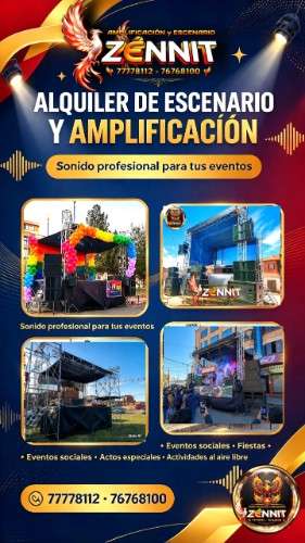 Alquiler de escenario y sonido zennit 77778112 2069372115