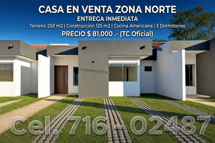 Casa en venta a estrenar - zona norte1891446215