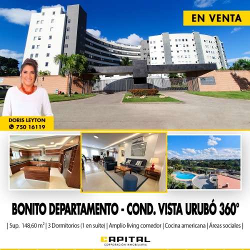 Departamento en venta en condominio vista del urubo 360883318472