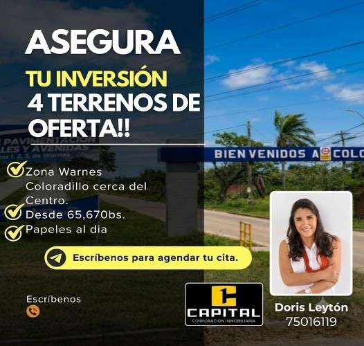 Terrenos de oferta en warnes57081824