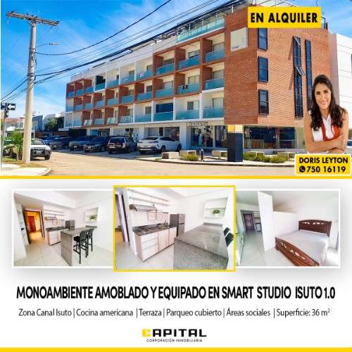 Smart studio isuto 1.0 - alquilo monoambiente amoblado y equipado  zona canal isuto2000540022