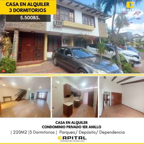  casa en alquiler de 3 dormitorios en condominio523697552