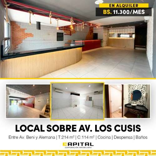 Local comercial sobre avenida los cusis18416080