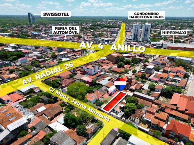 Terreno en venta - zona norte av radial 26 antes 4to. anillo225249452