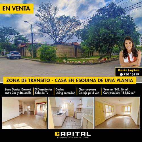 Zona de transito – casa en venta en esquina de una planta1522613181