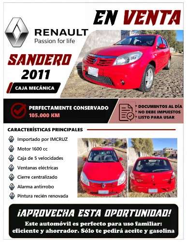 De ocasión: renault sandero 2011, versión full1354621863