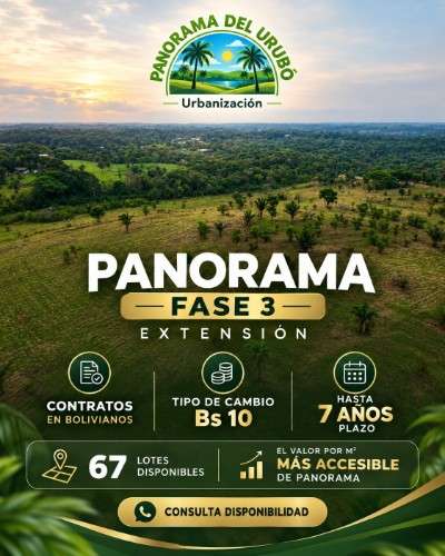 Terrenos en urubo norte - zona alta panorama de urubo fase 3825841634