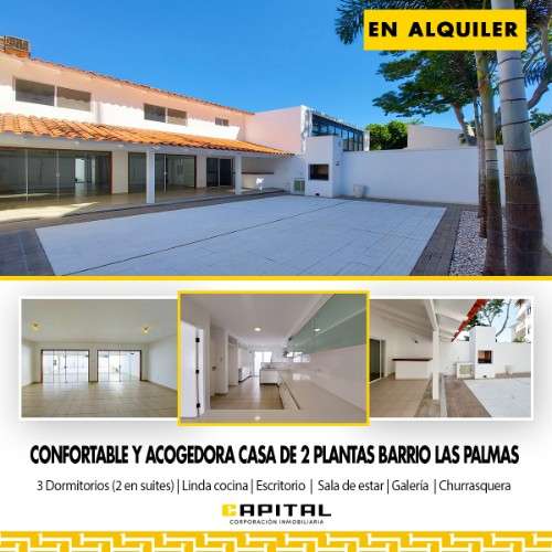 Amplia casa en alquiler en barrio las palmas931645615