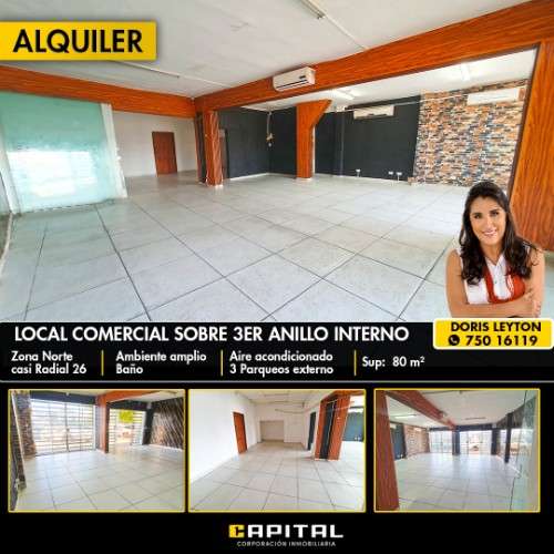 Local comercial en alquiler sobre tercer anillo interno1783414556