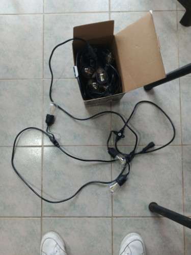 Tira guirnalda de 10 metros con focos y panel solar1980084741