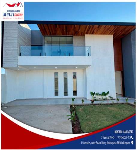 Hermosa casa en venta en montero zona leny rivero708907183