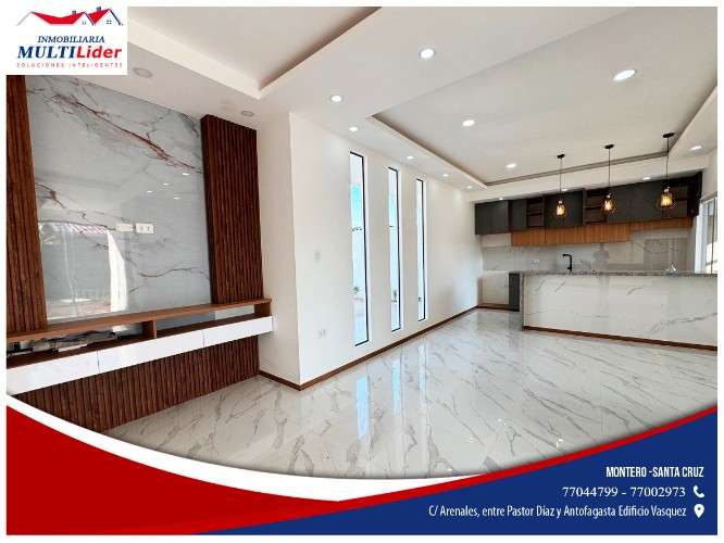 Hermosa casa en venta en montero zona leny rivero708907183