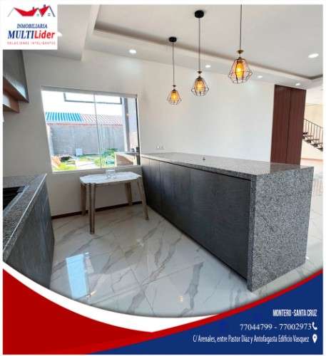 Hermosa casa en venta en montero zona leny rivero708907183