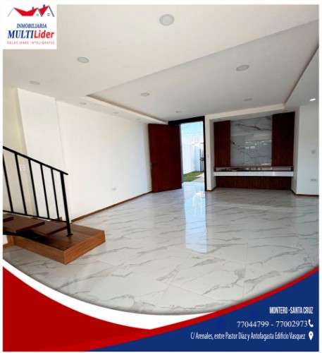 Hermosa casa en venta en montero zona leny rivero708907183