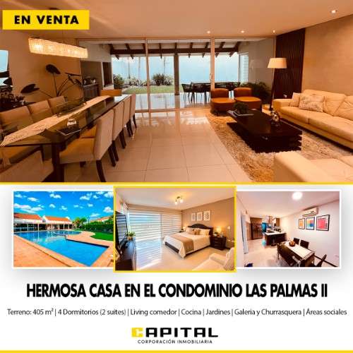 Hermosa casa en venta – condominio las palmas ii 1908247150