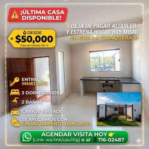 ? ¡casa a estrenar en venta! zona este - la tranquera iii444535030