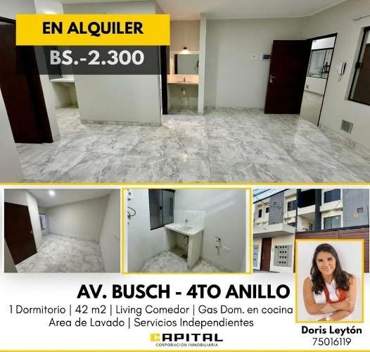 Dpto 1 dorm en alquiler o anticretico:866519644