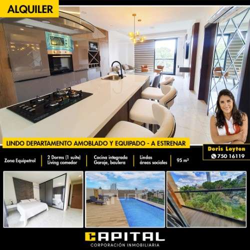 Departamento amoblado de 2 suites en equipetrol1556495361