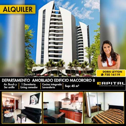Alquilo departamento amoblado con parqueo875826183