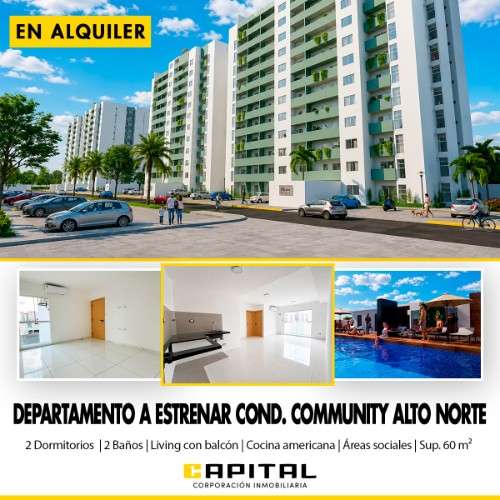  departamento de 2 dormitorios en alquiler – zona norte127592484