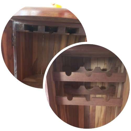 Mueble barra premiun de tajibo con 4 taburetes742583520