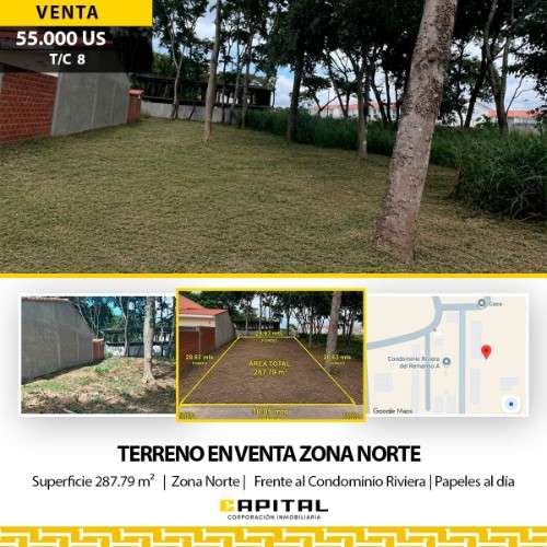 Terreno en venta en riviera el remanso zona norte136854996