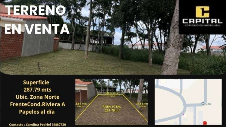 Terreno en venta en riviera el remanso zona norte136854996