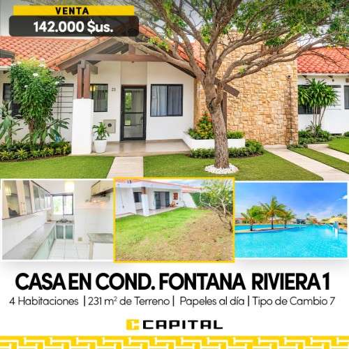 Casa en venta en condominio fontana riviera 1278283960