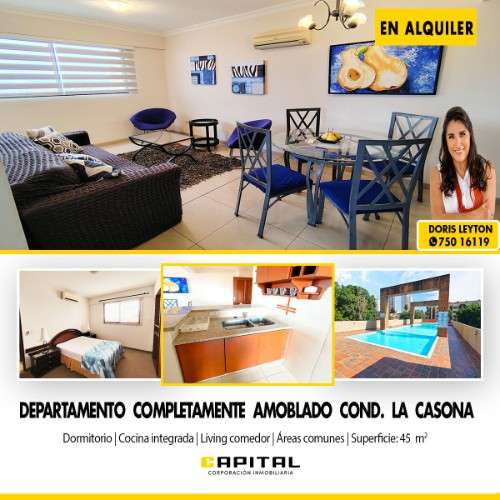 Departamento completamente amoblado en edificio la casona598583631
